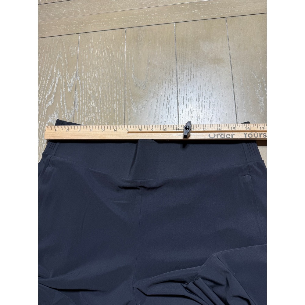 Athleta Cosmic Pant Womens Large Black Wide Leg Smocked Waist Lightweight - Picture 8 of 13